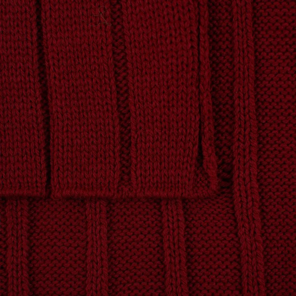 Плед Tressa, темно-красный