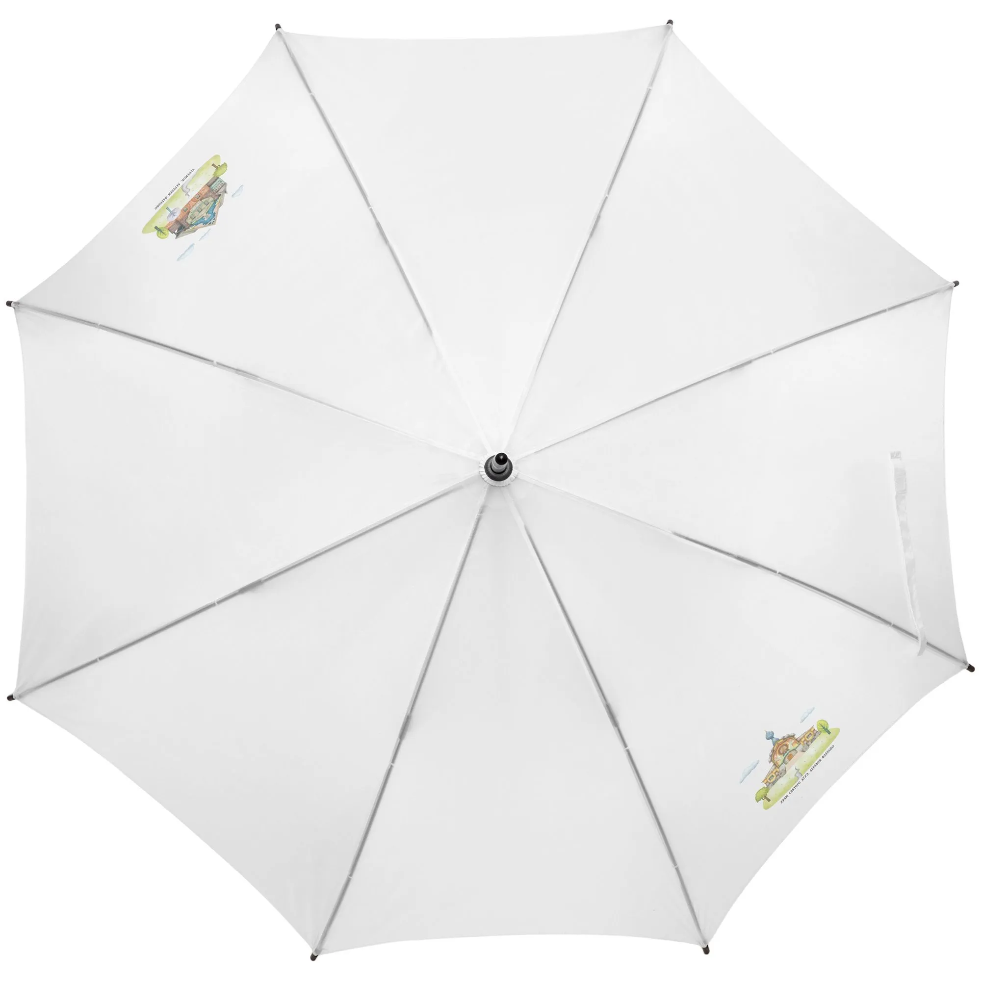 Зонты трости с логотипом с печатью логотипа. Зонт-трость Standard по цене 891 ₽ руб. (артикул 12393.66) Зонт-трость Standard, белый