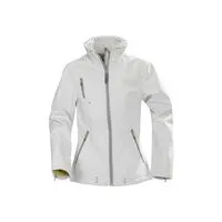 Куртка софтшелл женская Savannah, белая с логотипом