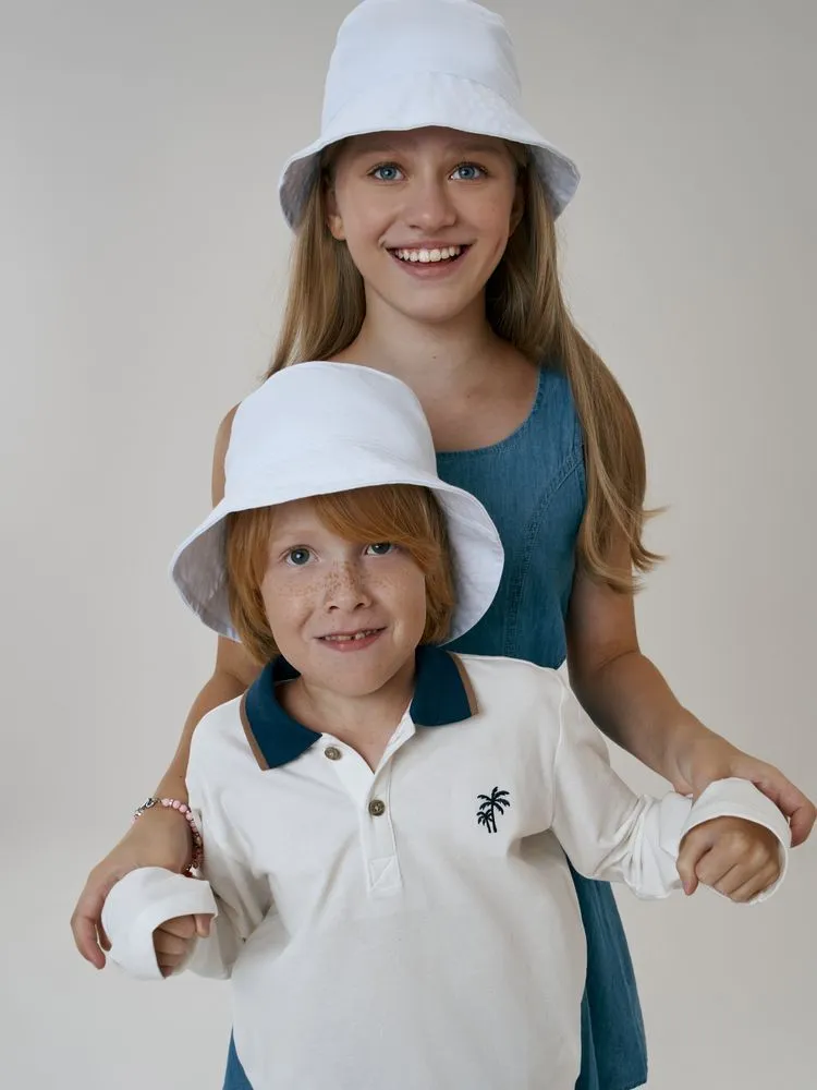 Детская одежда с печатью логотипа. Панама детская Challenge Kids по цене 466 ₽ руб. (артикул 16407.50) Панама детская Challenge Kids, красная