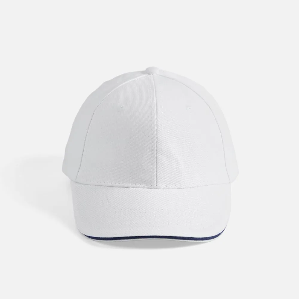 Бейсболка Buffalo, белая с темно-синим