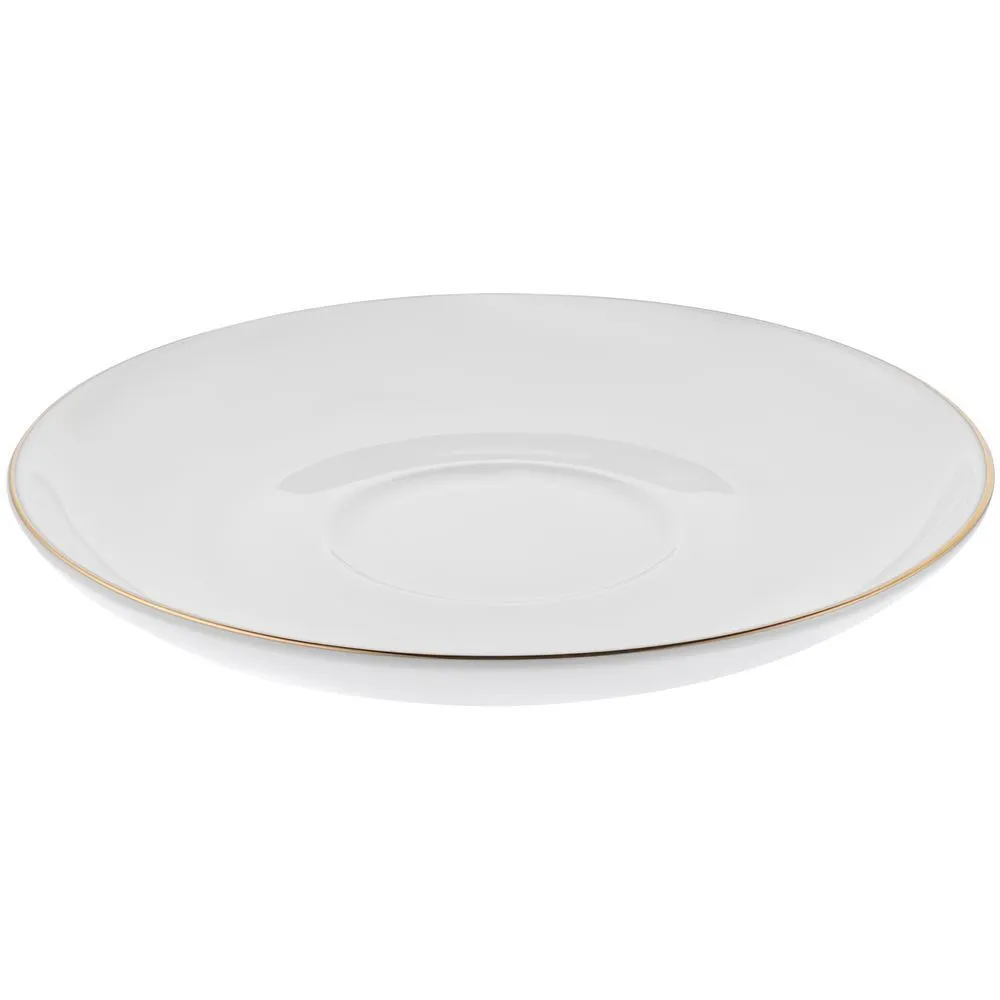 Кофейная пара Select, белая с золотистой отводкой