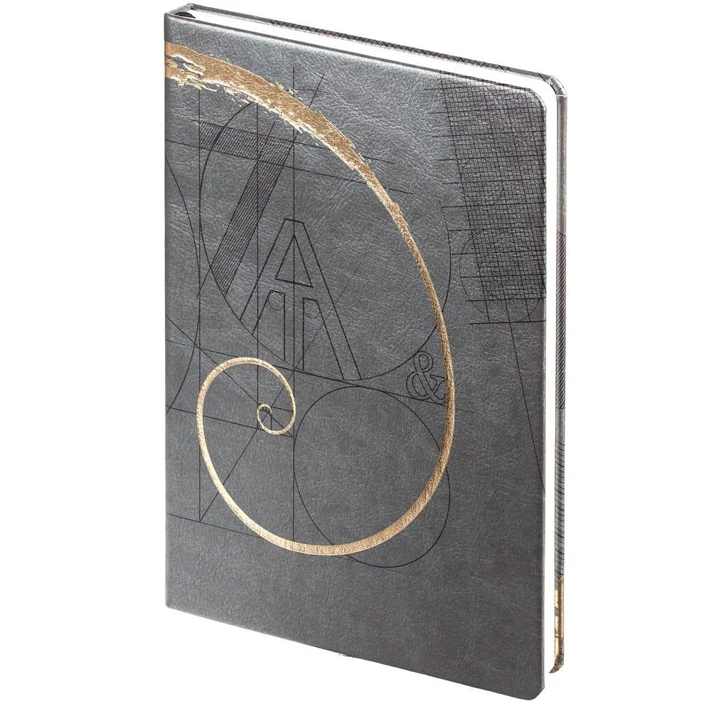 Ежедневник "Буквы-цифры", недатированный, серый