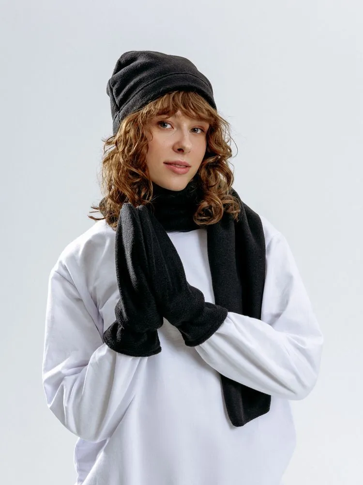 Шарфы с печатью логотипа. Шарф Fleecy по цене 391 ₽ руб. (артикул 17482.30) Шарф Fleecy, черный