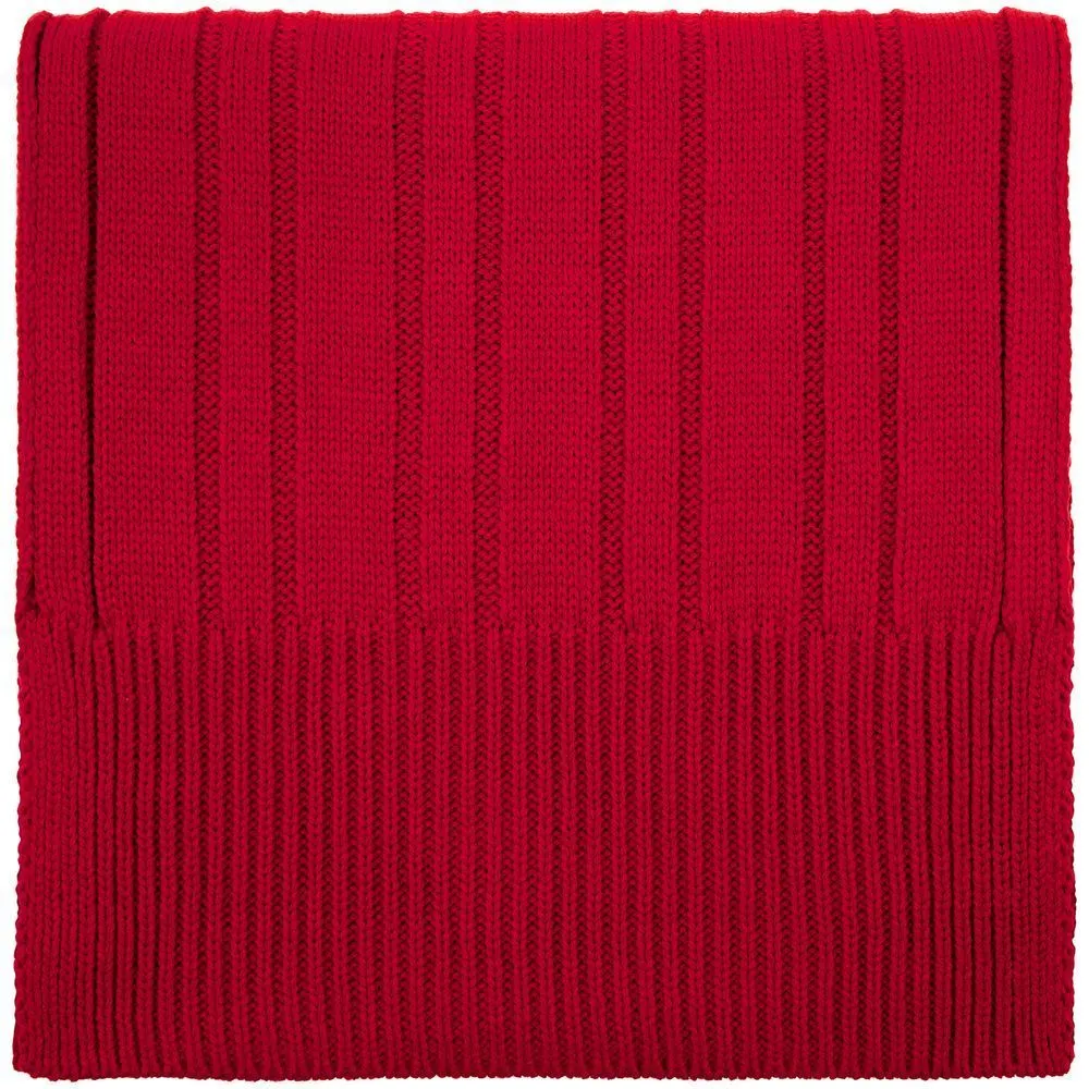Шарфы с печатью логотипа. Шарф Knit Beat по цене 921 ₽ руб. (артикул 19892.50) Шарф Knit Beat, красный