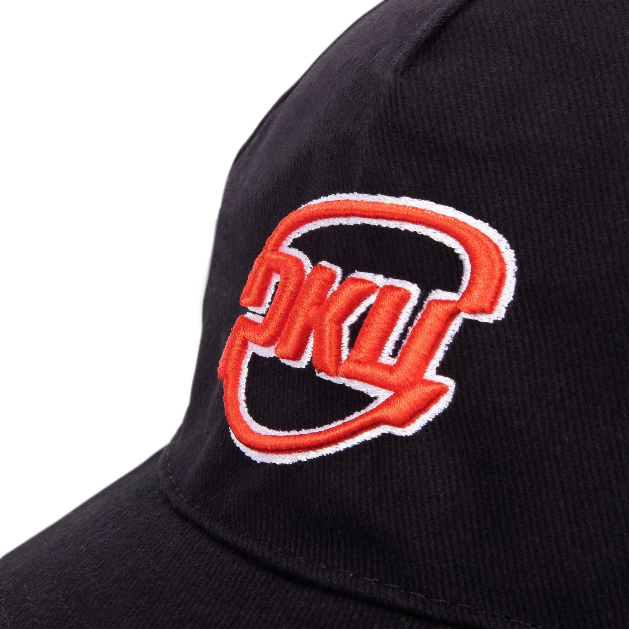 Бейсболка Long Beach, черная с красным