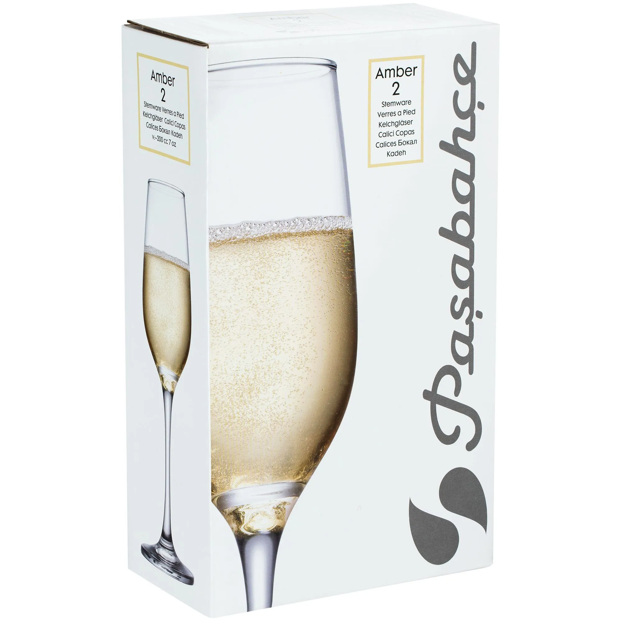 Набор из 2 бокалов для шампанского Amber