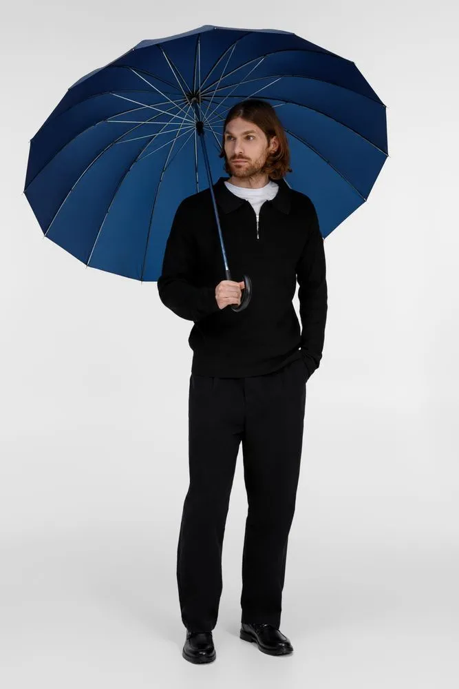 Зонты трости с логотипом с печатью логотипа. Зонт-трость Hit Golf по цене 2 177 ₽ руб. (артикул 83015.43) Зонт-трость Hit Golf, темно-синий