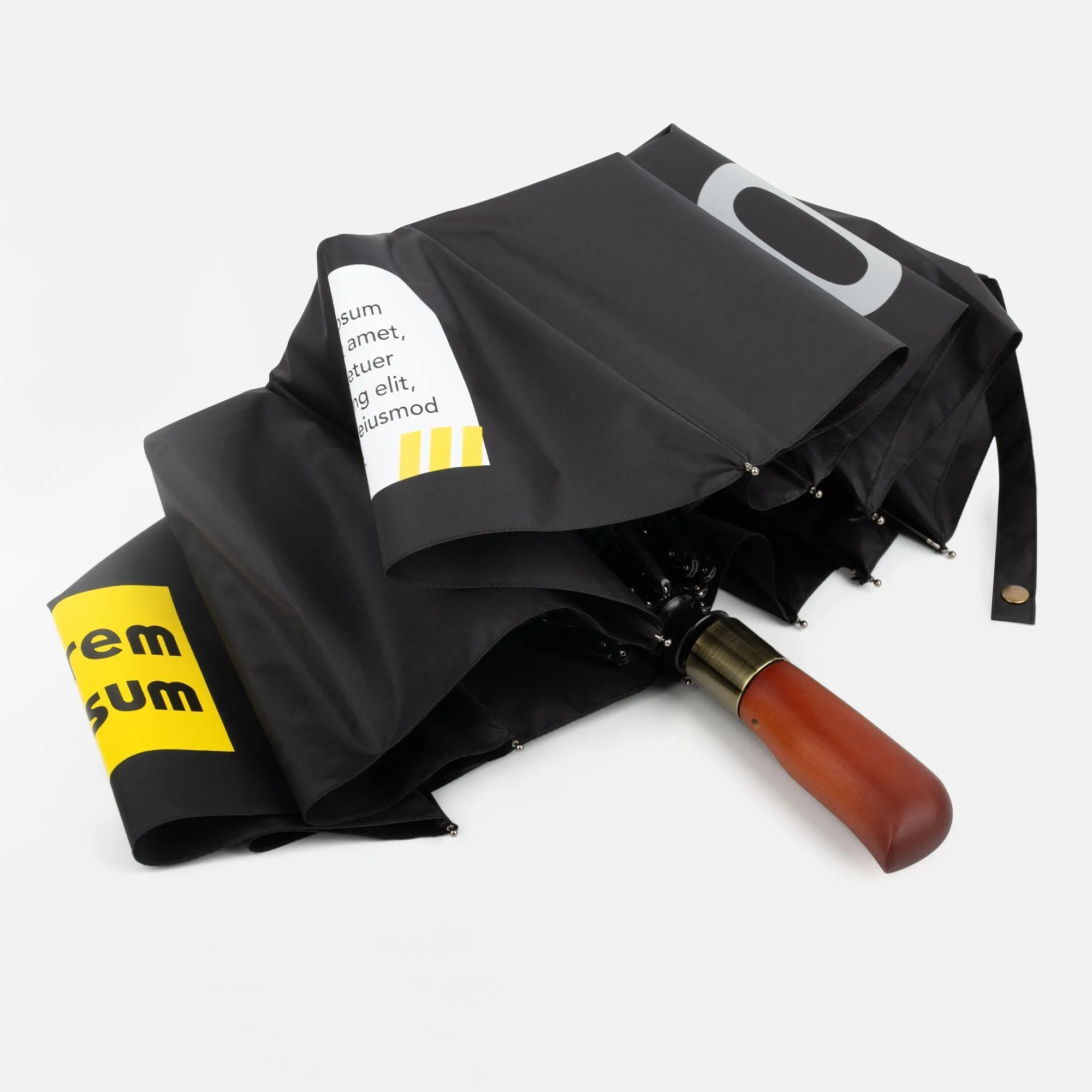 Зонт складной Cloudburst в подарочной упаковке, черный