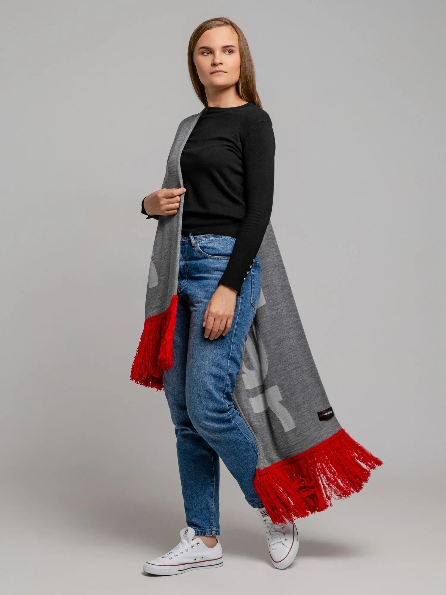 Шарф Tricksy Classic Net, XXL на заказ, полушерсть