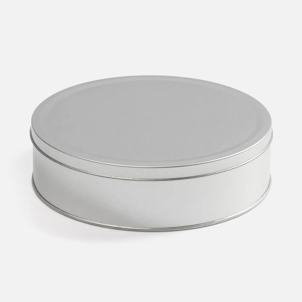 Подарочные коробки с печатью логотипа. Коробка Pragmax L, круглая по цене 372 ₽ руб. (артикул 18784.00) Коробка Pragmax L, круглая, серебристая