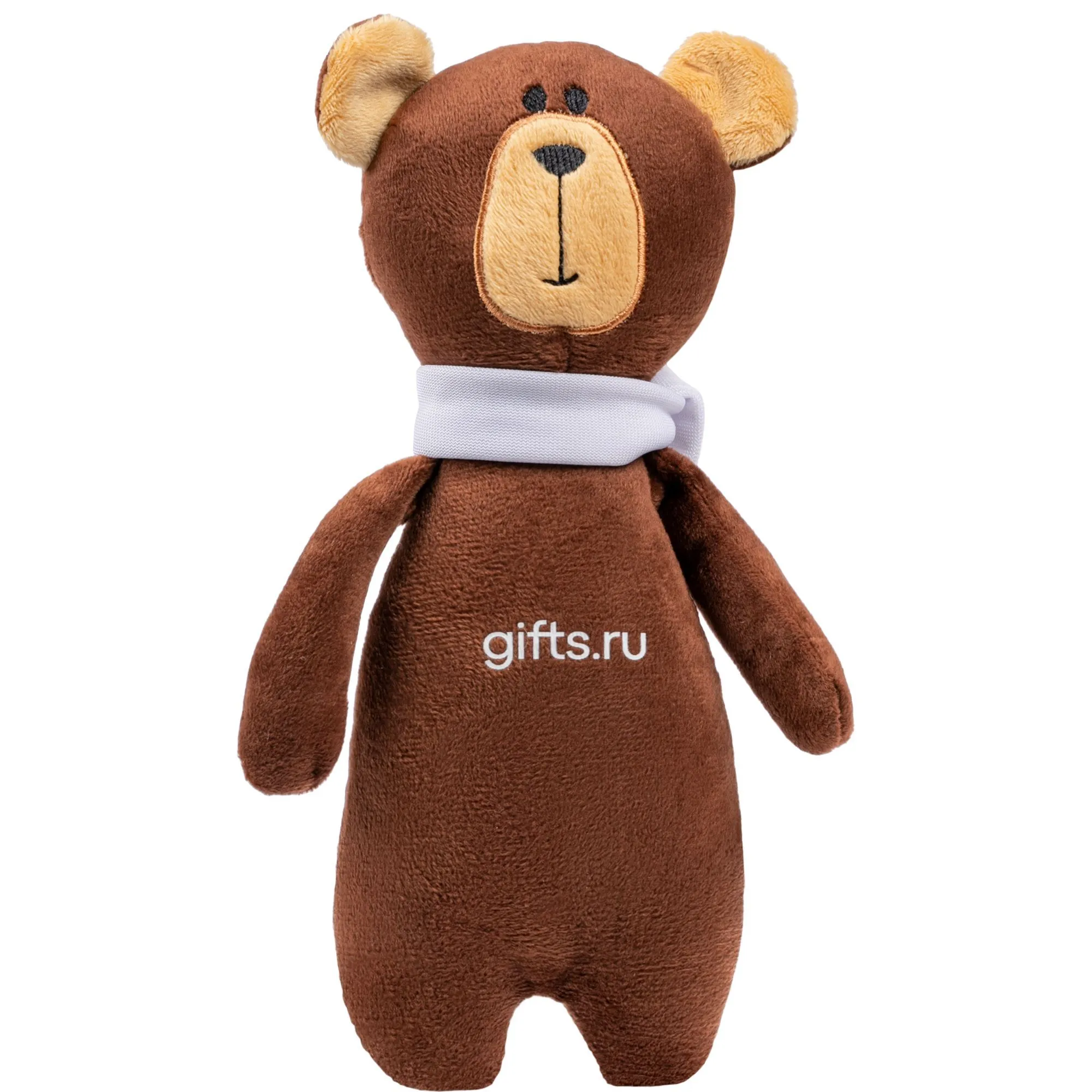 Мягкая игрушка Beastie Toys, мишка с белым шарфом