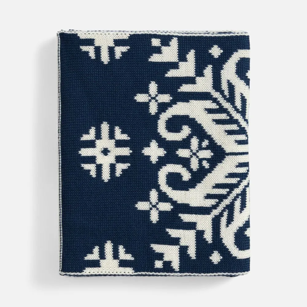 Шарф Wintertude L, синий с белым