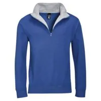 Толстовка Scott 290 с контрастным воротником на молнии, ярко-синяя с логотипом