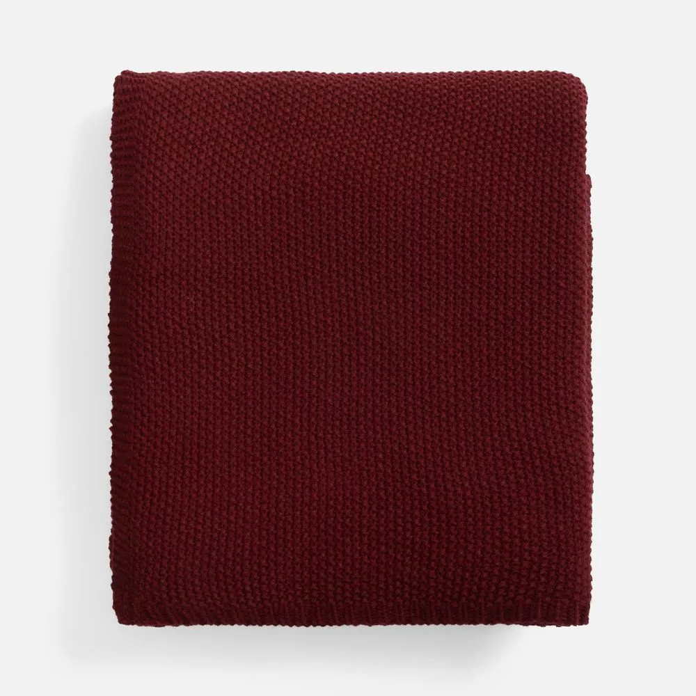 Плед Longview, темно-красный (винный)