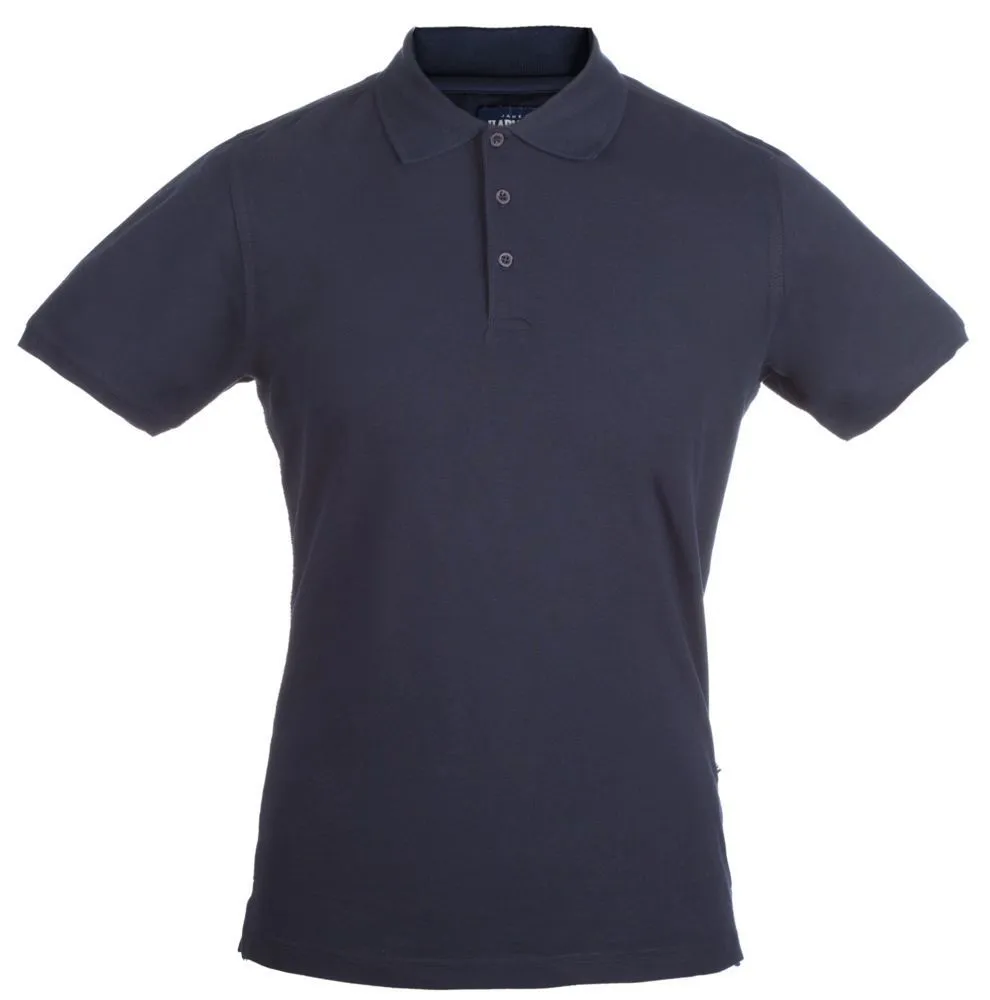 Рубашка поло стретч мужская Eagle, темно-синяя с логотипом