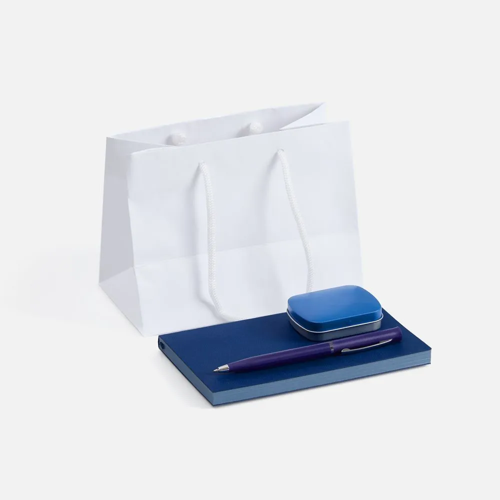 Набор Flat Candy, синий с логотипом