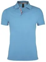 Рубашка поло мужская Patriot 200, голубая с логотипом