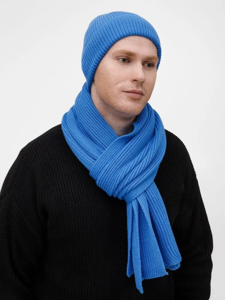 Шарфы с печатью логотипа. Шарф Nobilis Mono по цене 2 221 ₽ руб. (артикул 19908.48) Шарф Nobilis Mono, синий (аква)