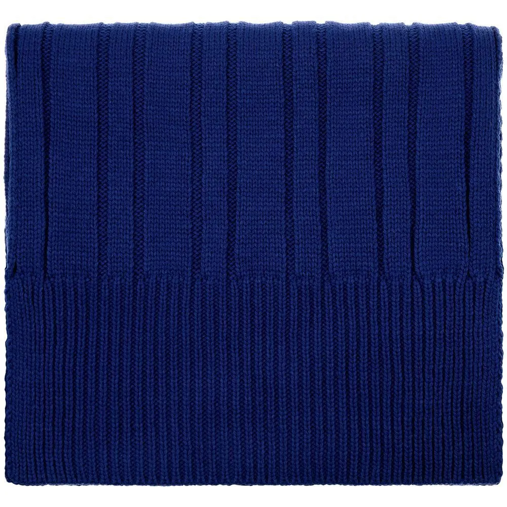 Шарфы с печатью логотипа. Шарф Knit Beat по цене 921 ₽ руб. (артикул 19892.41) Шарф Knit Beat, темно-синий