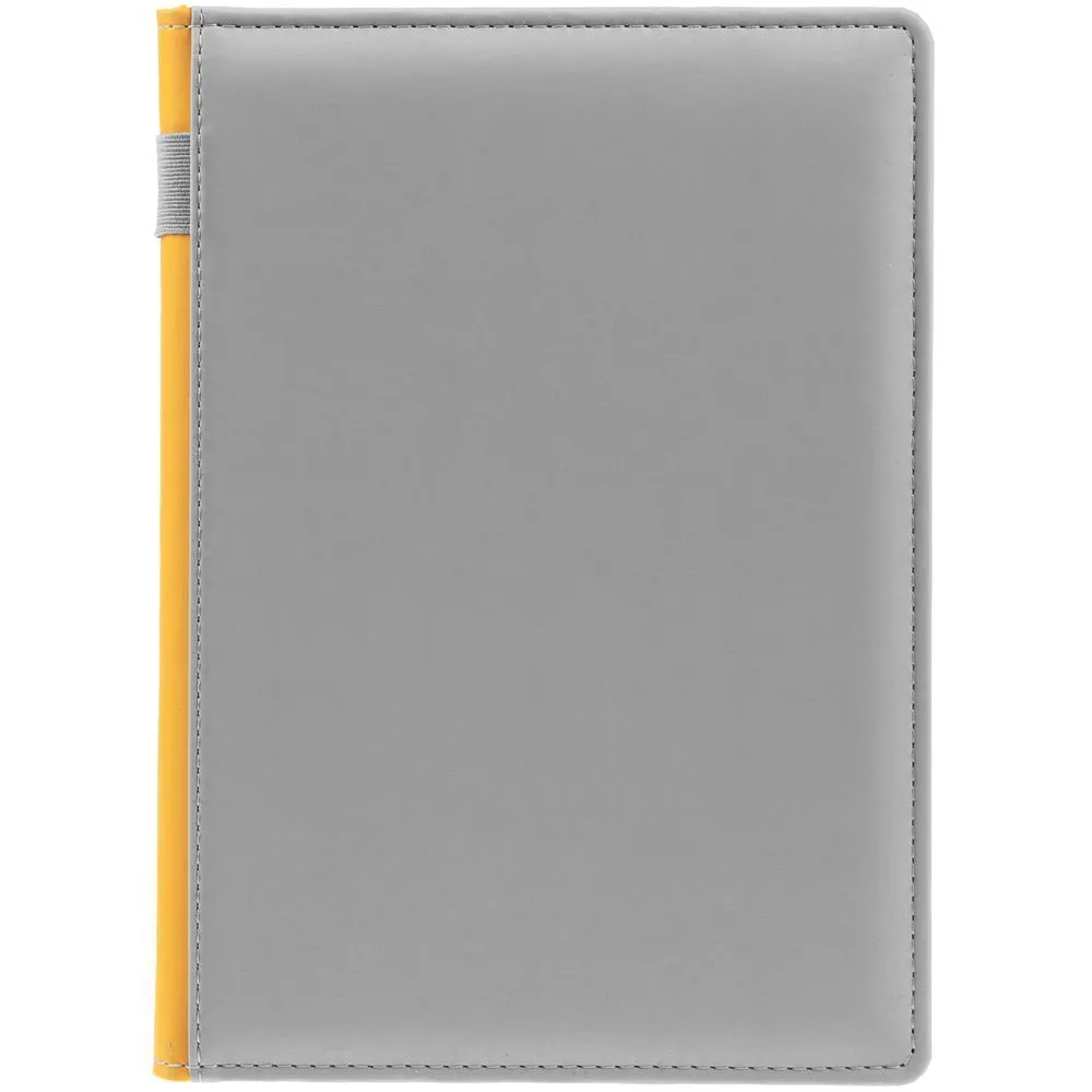 Ежедневник Spain Shall на заказ, недатированный, серый с желтым