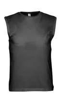 Футболка мужская без рукавов Jazzy 170, черная с логотипом