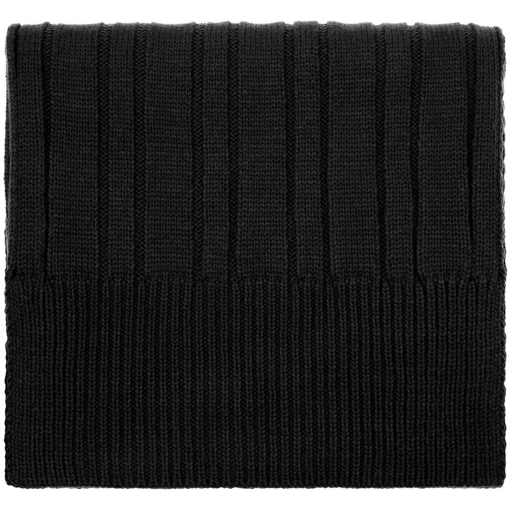 Шарфы с печатью логотипа. Шарф Knit Beat по цене 921 ₽ руб. (артикул 19892.30) Шарф Knit Beat, черный
