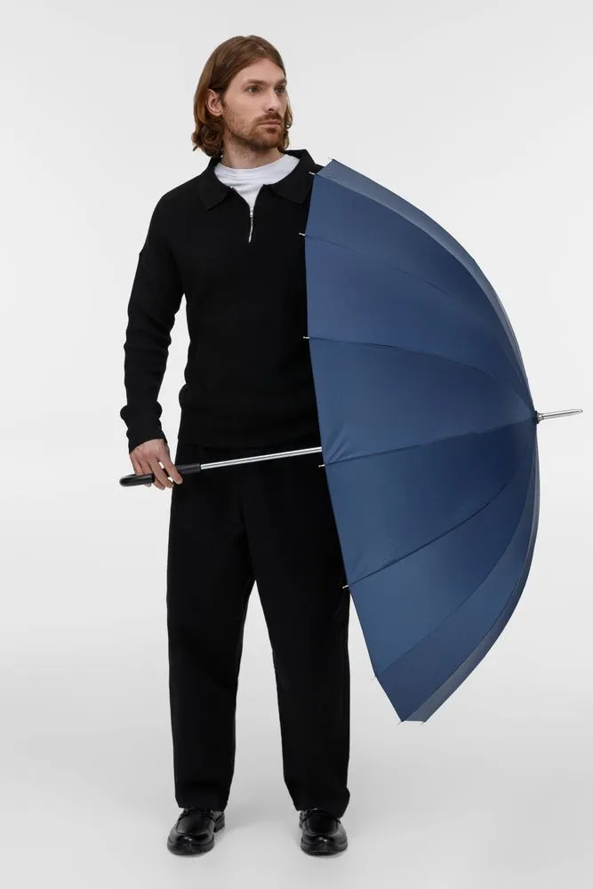 Зонты трости с логотипом с печатью логотипа. Зонт-трость Hit Golf по цене 2 177 ₽ руб. (артикул 83015.30) Зонт-трость Hit Golf, черный