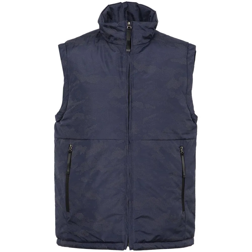 Жилет светоотражающий Lattvind, темно-синий с логотипом