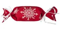 Упаковка-конфета "Снежинки", красная с логотипом