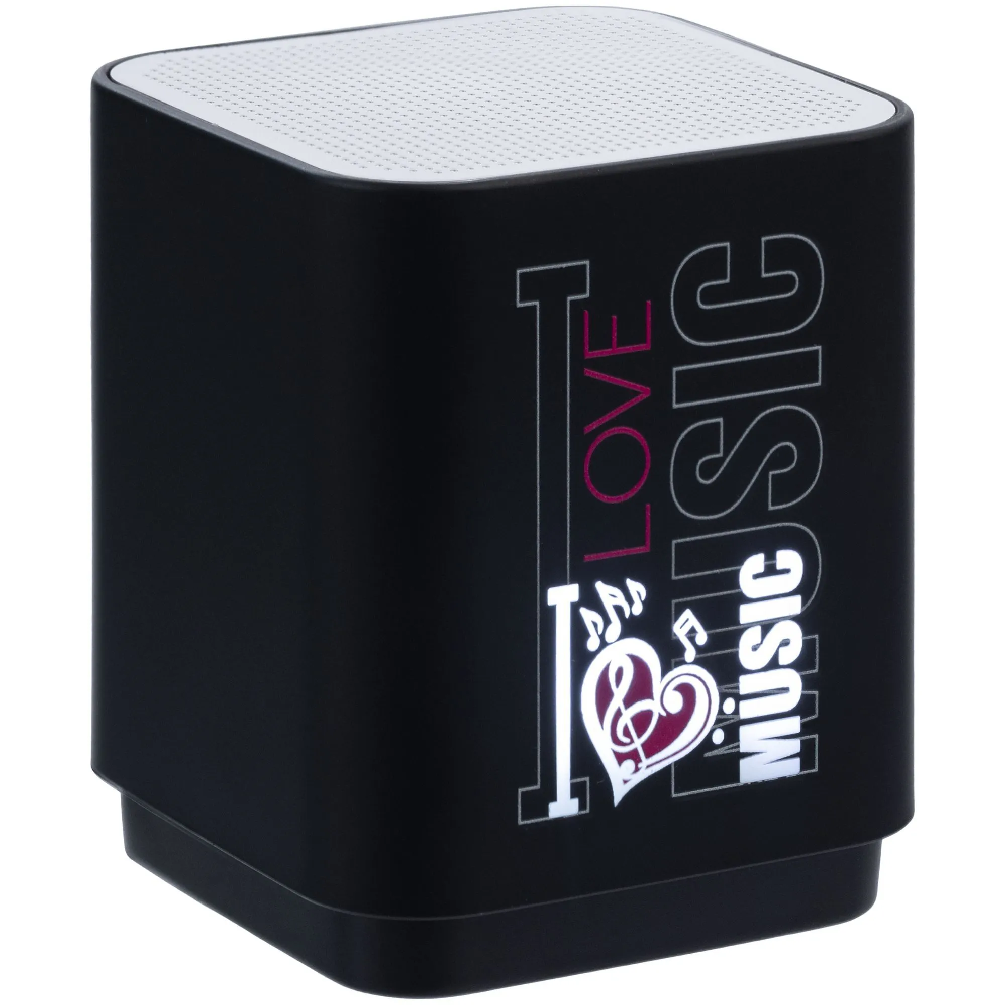 Беспроводная колонка с подсветкой гравировки Glim, черная