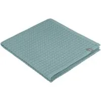 Полотенце вафельное Piquee, среднее, голубое с логотипом