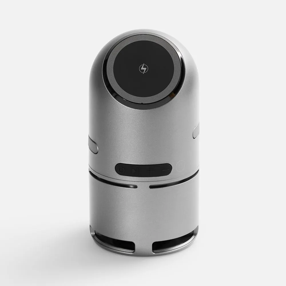 Bluetooth-колонка с беспроводной зарядкой Droid, серая