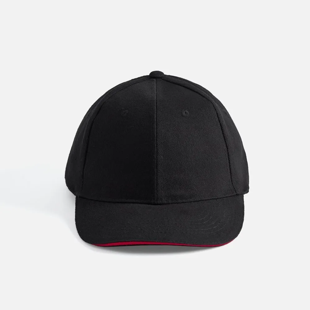 Бейсболка Buffalo, черная с красным