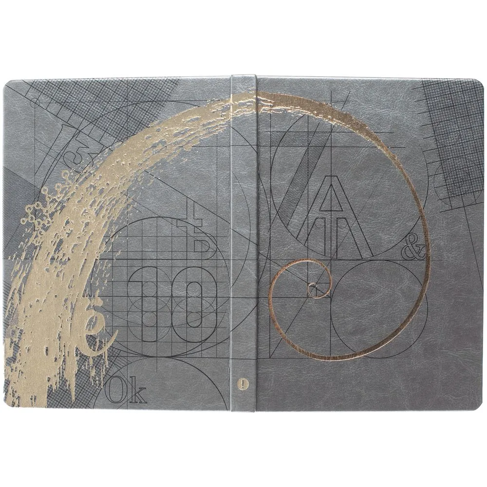 Ежедневник "Буквы-цифры", недатированный, серый