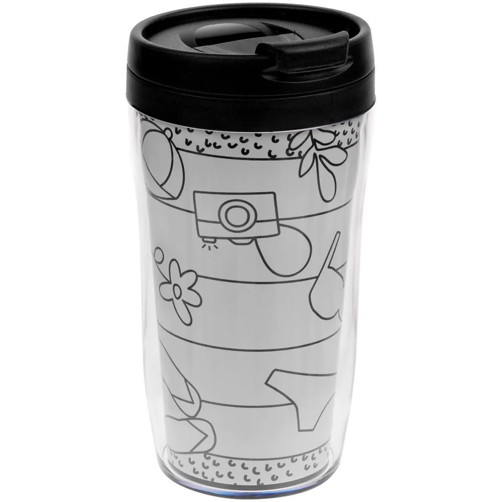 Термостакан с раскраской «Я рисую» с логотипом