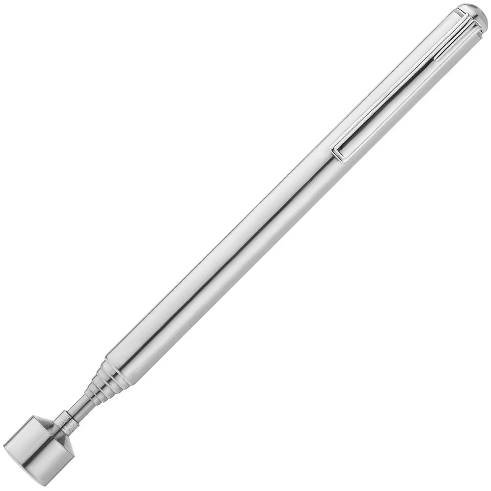 Магнит телескопический Carpe Retractum, серебристый с логотипом