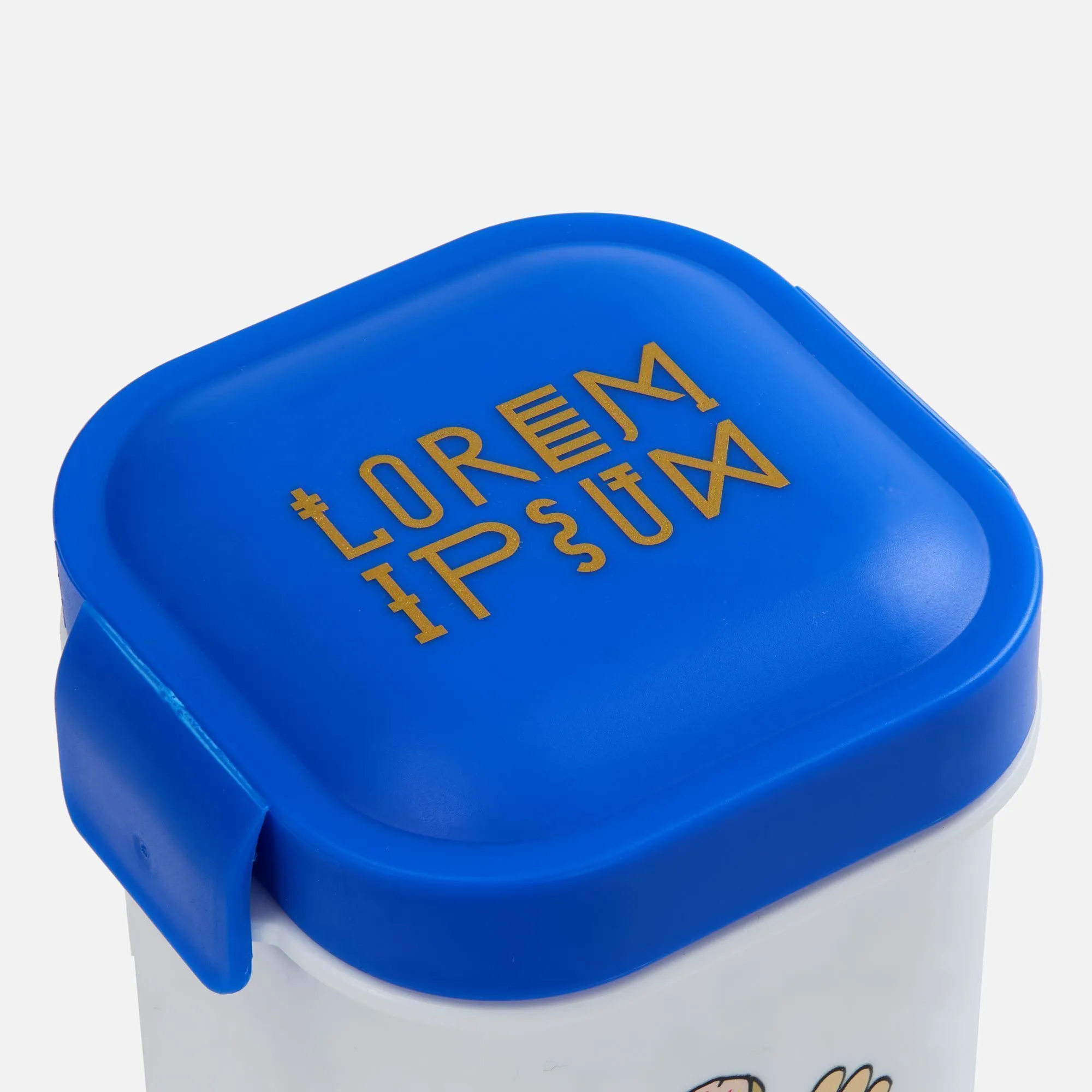 Ланчбокс для снеков Lunch Crunch, белый с оранжевым