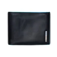 Портмоне Piquadro Blue Square, черное с логотипом