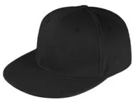 Бейсболка Unit Snapback с прямым козырьком, черная с логотипом