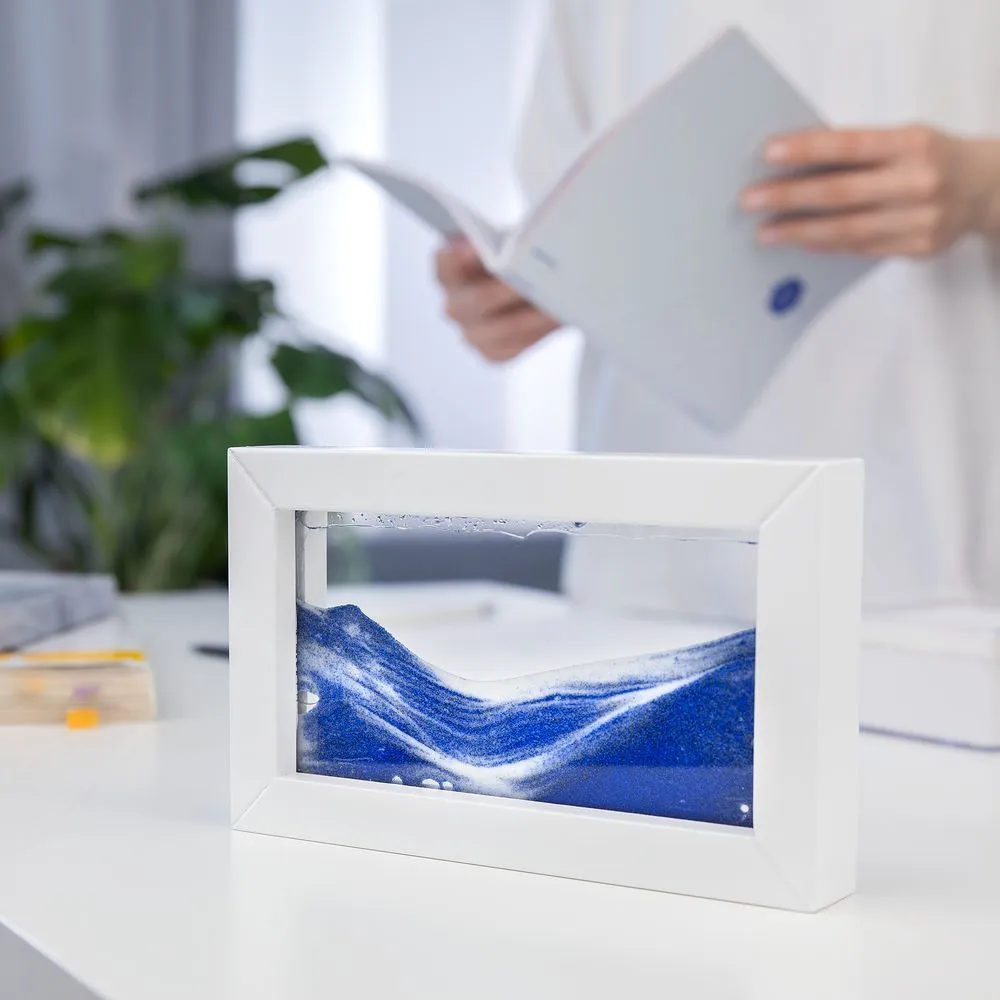 Песочная картина-антистресс Zenscape, белая с синим