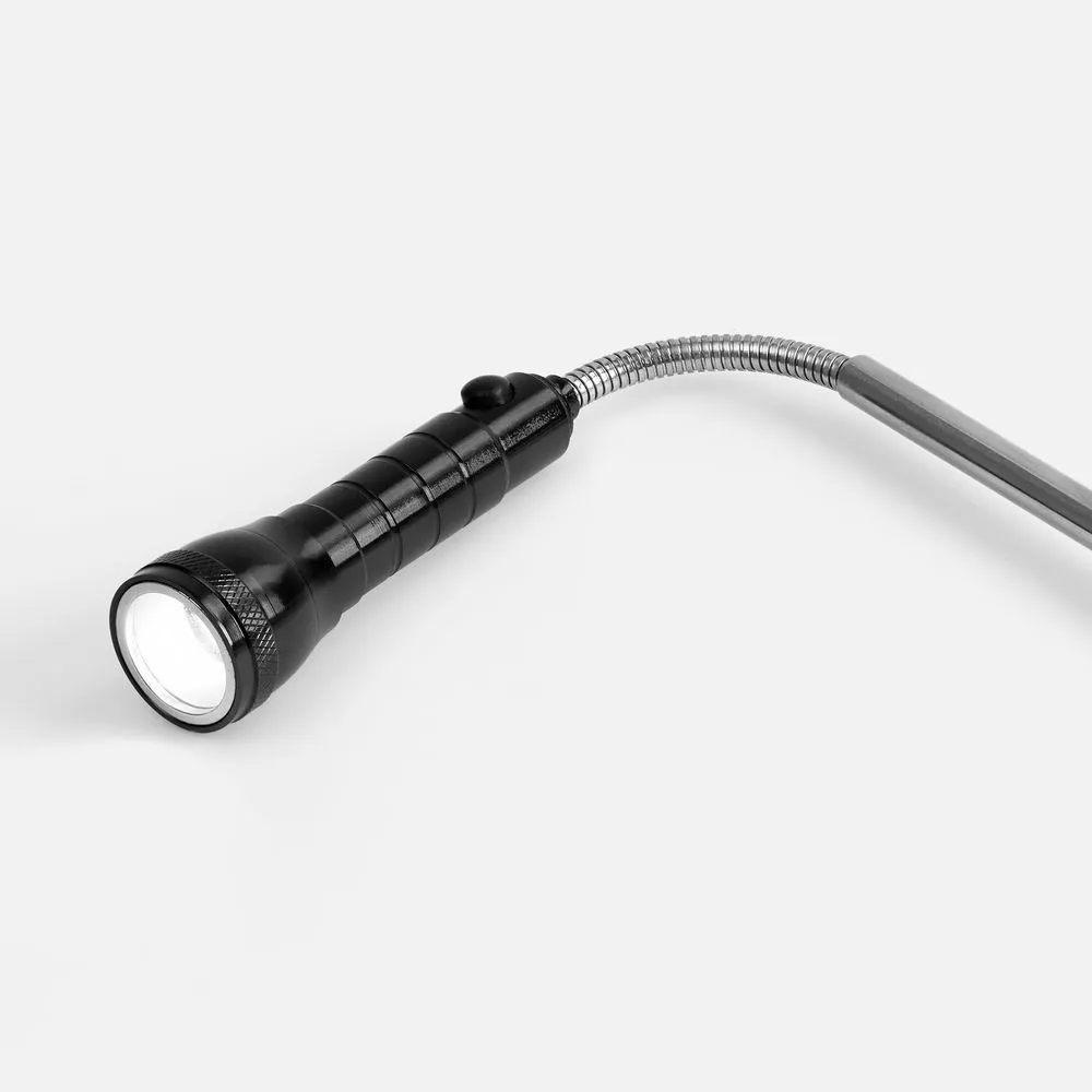 Инструменты с печатью логотипа. Телескопический фонарь с магнитом Flexion, ver.2 по цене 698 ₽ руб. (артикул 12385.31) Телескопический фонарь с магнитом Flexion, ver.2, черный