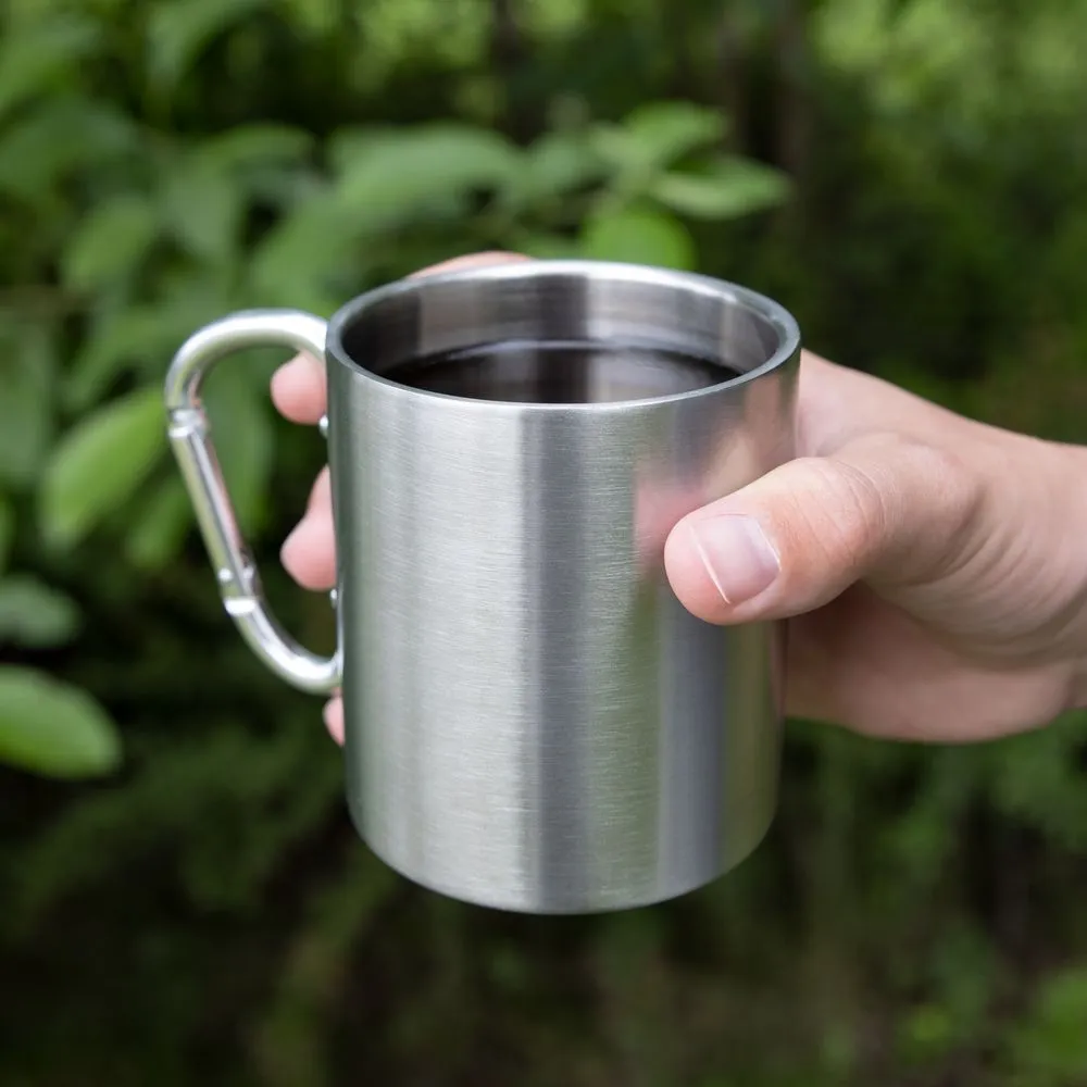 Кружка Trek, с серебристой ручкой-карабином