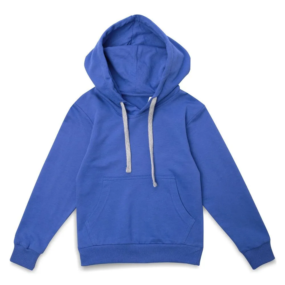 Толстовка с капюшоном детская Kirenga Kids, ярко-синяя с логотипом