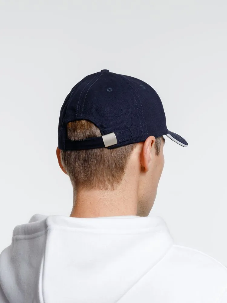 Бейсболка Spiker, темно-синяя с белым