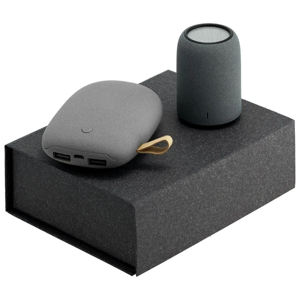 Набор Palm Beach, большой, ver.2, серый с логотипом