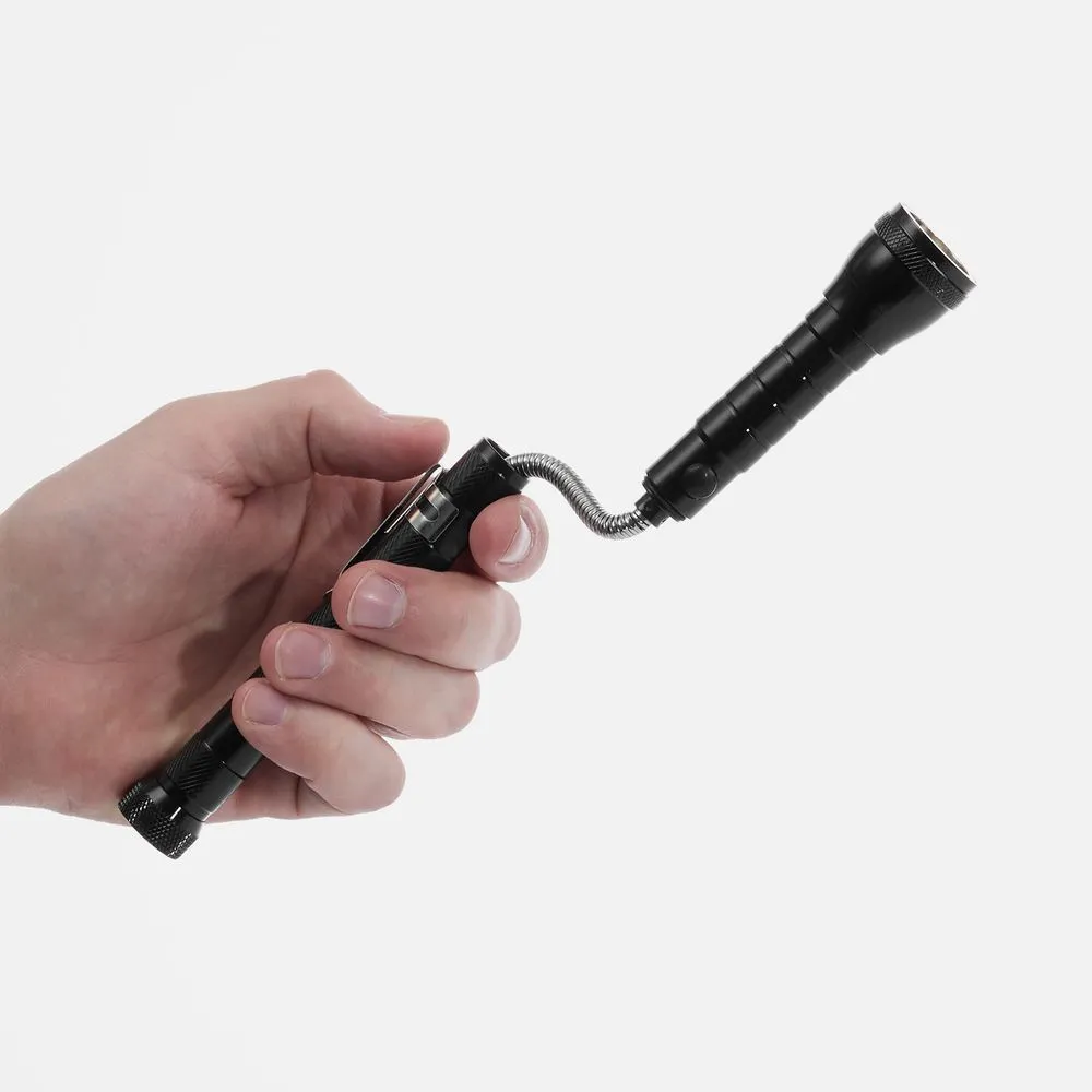 Инструменты с печатью логотипа. Телескопический фонарь с магнитом Flexion, ver.2 по цене 698 ₽ руб. (артикул 12385.31) Телескопический фонарь с магнитом Flexion, ver.2, черный