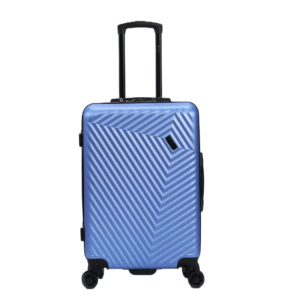 Чемодан Lama M, голубой с логотипом