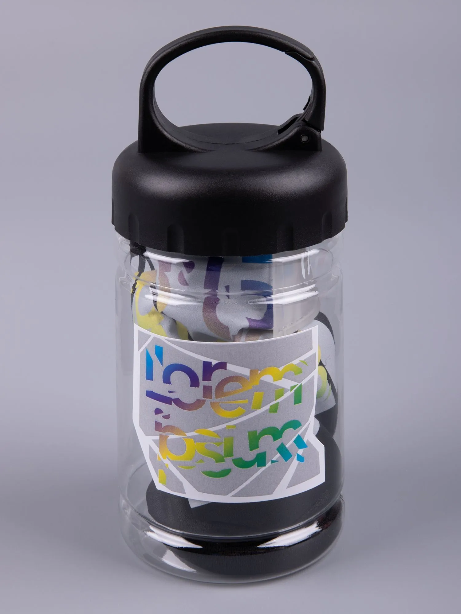 Охлаждающее полотенце Frio Mio в бутылке, черное