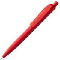 Ручка шариковая Prodir QS01 PRT-T Soft Touch, красная с логотипом